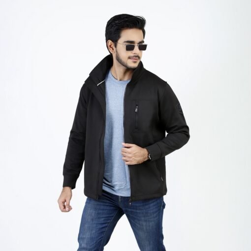 China Winter Jacket - Black - Image 3