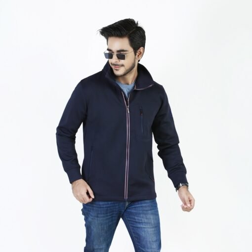 China Winter Jacket - Navy Blue - Image 3