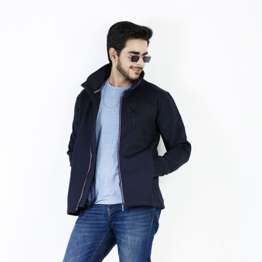 China Winter Jacket - Navy Blue - Image 2
