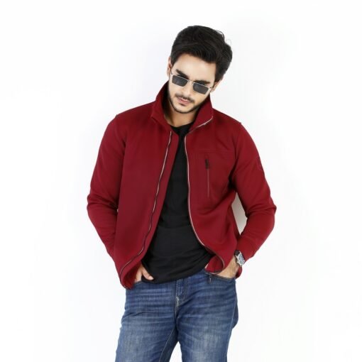 China Winter Jacket - Maroon - Image 3