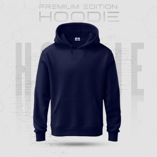 Solid Color (Navy Blue) Stylish Premium Quality Hoodie