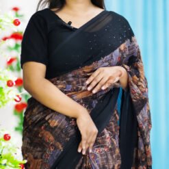 Indian Sanjana Brand Georgette Saree