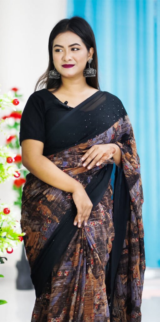 Indian Sanjana Brand Georgette Saree