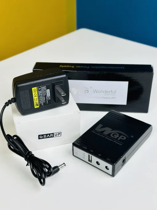 WGP Mini UPS + GearUP Adapter Combo Pack (5/9/12V - 8800mAh + 12V/3A)
