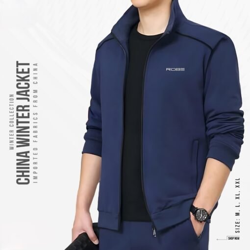 China Stylish Winter Jacket - Navy Blue