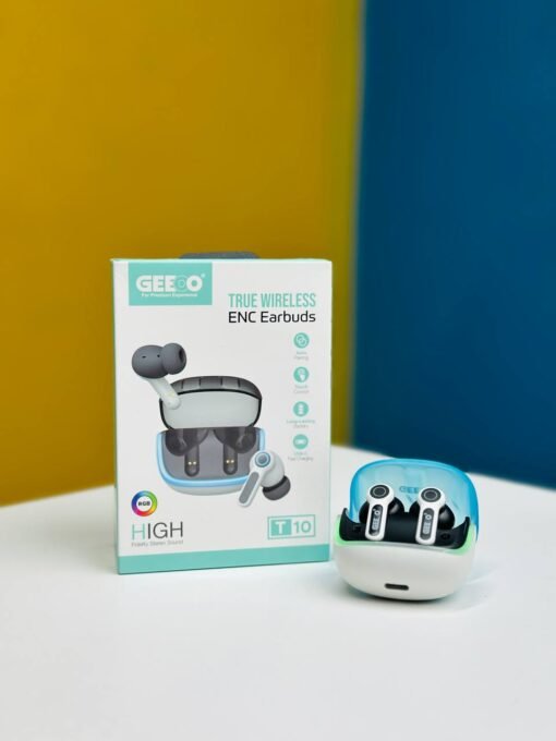 Geeoo T10 RGB ENC TWS Earbuds - Image 5