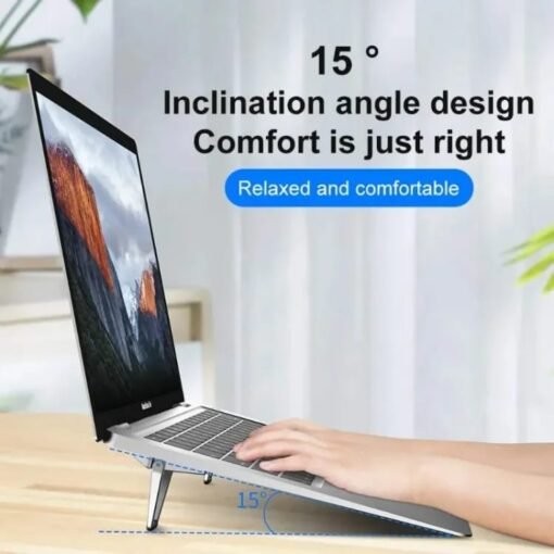 Metal Foldable Laptop Stand Universal Non-slip Bracket Support for Macbook Pro Air Lenovo Notebook Laptops Mount Holder Feets - Image 2