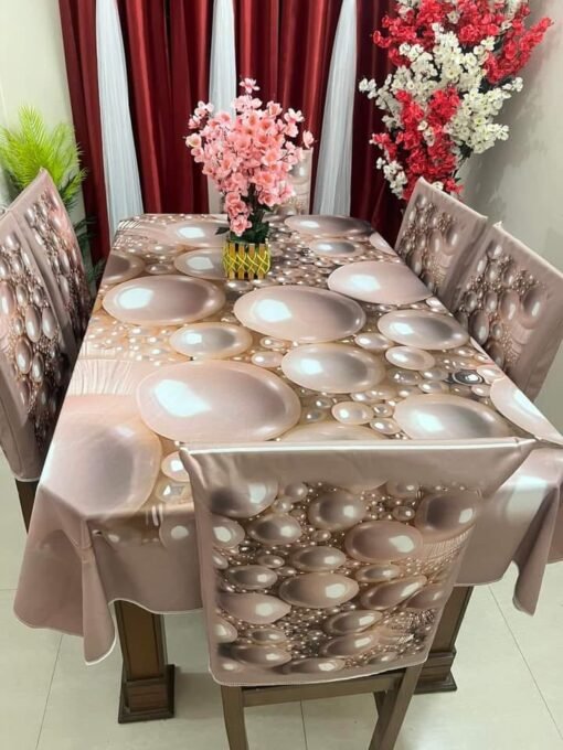 China Premium 3D Print Table Cloth Set