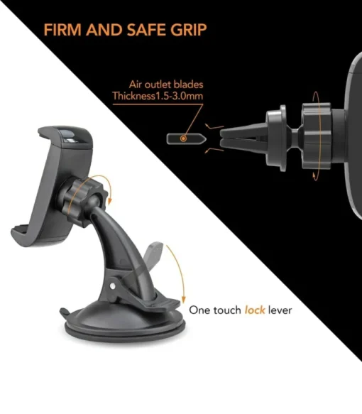 Universal Premium DH17 Gravity Linkage In Car Phone Holder-5457 - Image 2