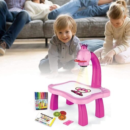 Little Hands Drawing Projector Table for Kids, Trace and Draw Projector Toy with Light - Image 4