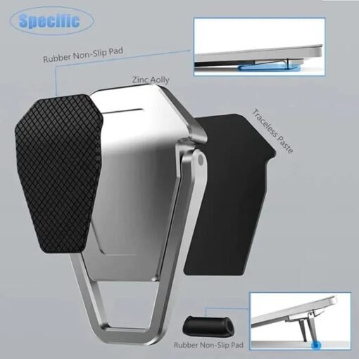 Metal Foldable Laptop Stand Universal Non-slip Bracket Support for Macbook Pro Air Lenovo Notebook Laptops Mount Holder Feets - Image 3