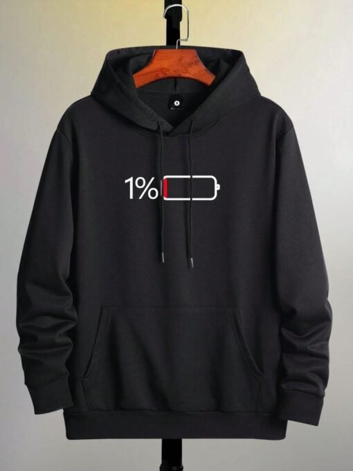 Stylish Casual Hoodie for Men's - Black