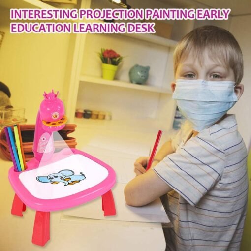 Little Hands Drawing Projector Table for Kids, Trace and Draw Projector Toy with Light - Image 2