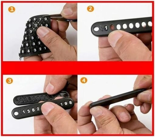 Anti-lost keychain with Mobile Number for Bicycle Car Auto Motor Cycle Key Ring Gift - Image 2