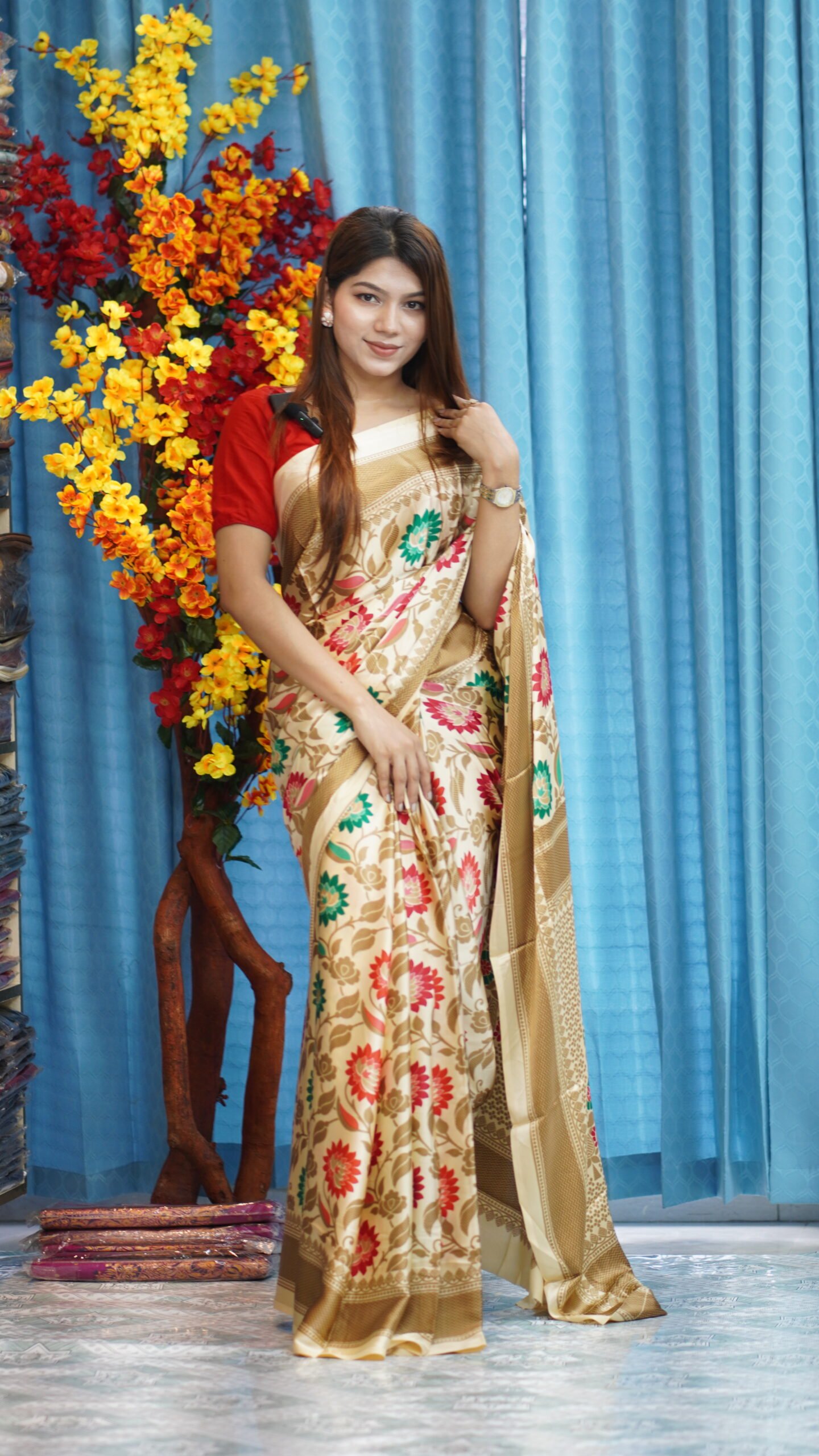 Indian Sanjana Brand Silk Saree 00002 - Image 3