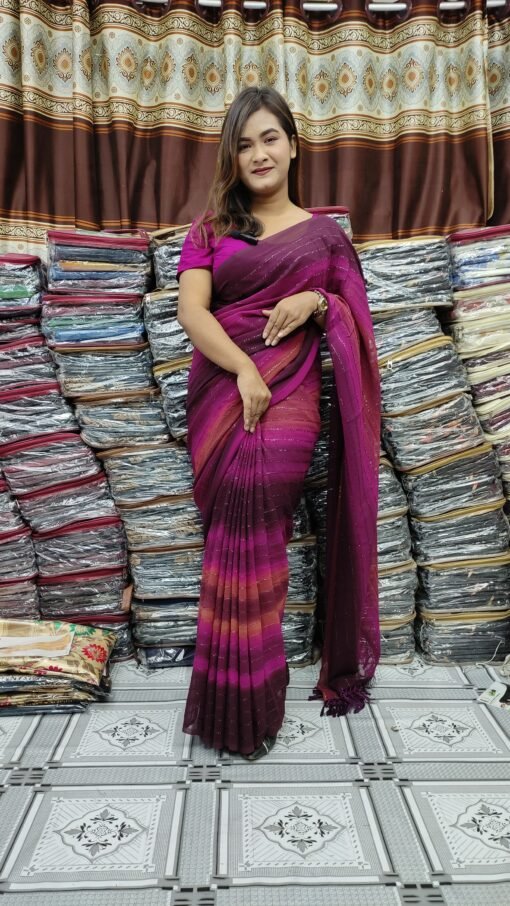 Indian Sanjana Brand Georgette Saree-0001 - Image 2