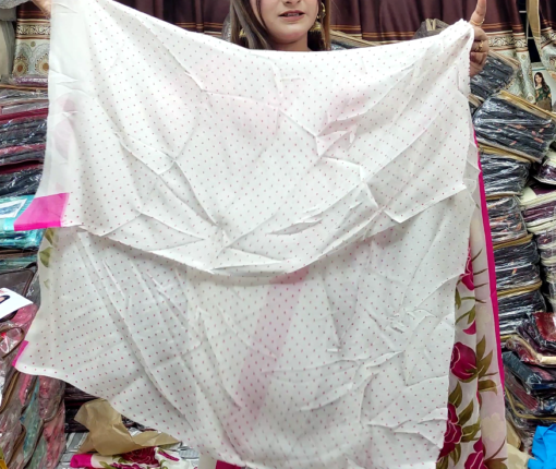Indian Soft Weightless Georgette Saree With Matching Blouse Piece for Women 5 - Image 3