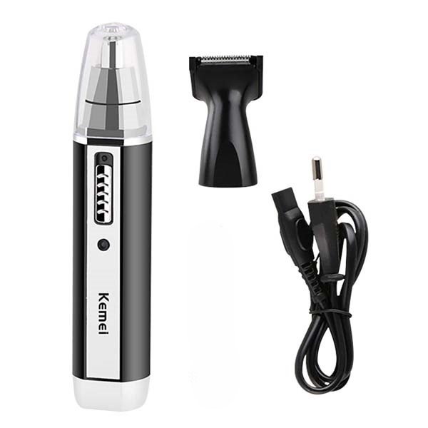 Kemei KM-6632 2-in-1 Rechargeable Nose Hair Trimmer – Precision Grooming Made Easy! - Image 2