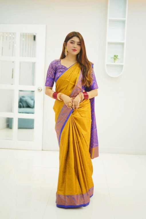 Kanjivaram Katan Sharee With Blouse Piece -19509 - Image 4
