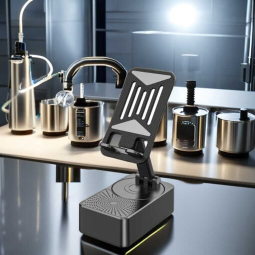 3-in-1 Audio Power Bank Speaker Stand – 15W Fast Charging | Desktop Holder for Tablet & Phone | PC- 3153 - Image 5