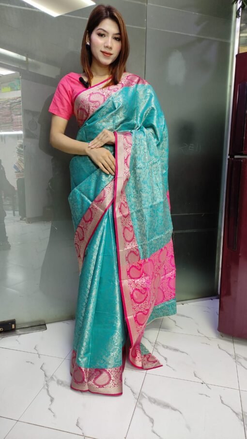 Kanjivaram Katan Sharee With Blouse Piece -J