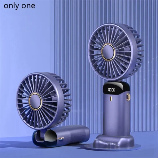 Portable Fairy Wand Handheld Fan – 5000mAh Rechargeable | 5-Speed Airflow | LED Display | PC- 8564 - Image 2