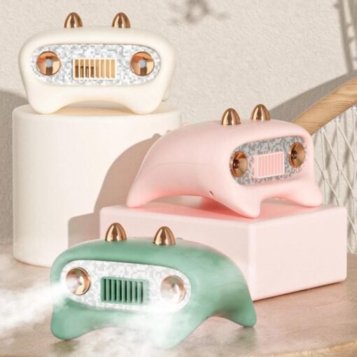 Portable Dual Spray Mini Fan in Bangladesh | USB Rechargeable Cooling Fan with Humidifier - Image 4