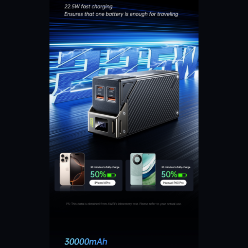 Awei PA-32 30000mAh Power Bank – 22.5W Fast Charging | PC- 8858 - Image 3
