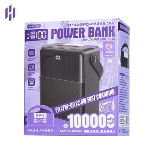 REMAX FP-1 100000mAh LED ল্যাম্প সহ ফাস্ট চার্জিং পাওয়ার ব্যাংক – 27W PD ও 22.5W QC - Image 3