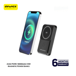 Awei P139K 10000mAh Magnetic Wireless Power Bank – 15W Wireless + 22.5W Fast Charging | Magnetic Snap-On Charger