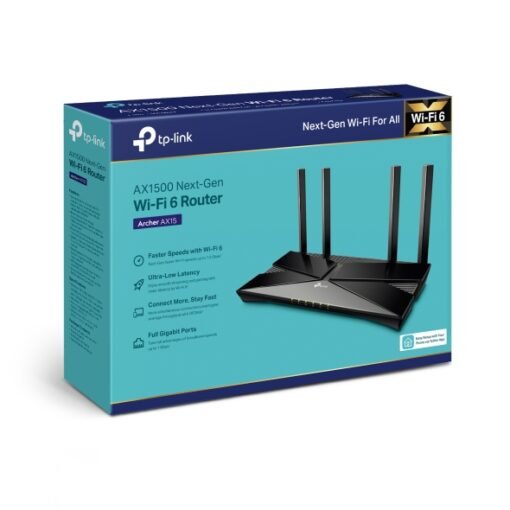 TP-Link Archer AX15 AX1500 Wi-Fi 6 Dual-Band Router – 1.5Gbps Speed, 4 Antennas - Image 2