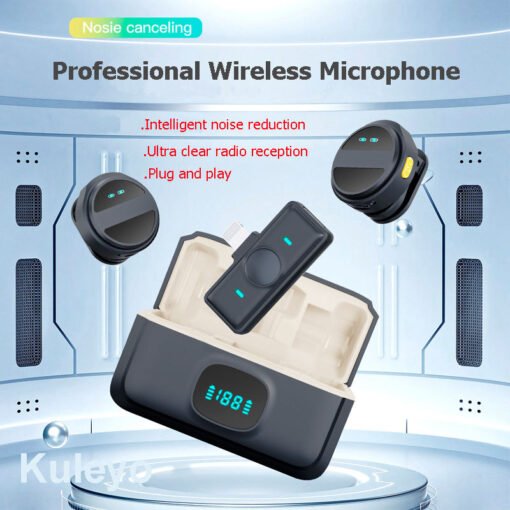 SX21-New 1 Drag 2 Dual Wireless Lavalier Microphone for Vlogging, Interviews & Live Streaming - Image 3