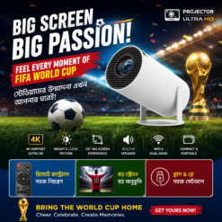 Magcubic HY300 Smart Mini Projector 4K Supported | Android OS | WiFi 6 | Bluetooth 5.0 Portable Home Theater Projector