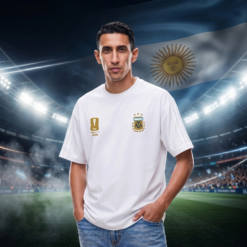 Alternative view of Argentina Oversized T-Shirt for Men | FIFA World Cup 2026 AFA Fan Edition | Premium Drop Shoulder Casual Sports Tee