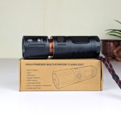 Alternative view of Premium Telescopic Zoom LED Flashlight with 4500mAh Power Bank – Rechargeable Metal Body Type-C Torch Light