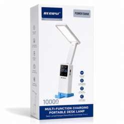 Alternative view of RECRSI 3-in-1 Smart Desk Lamp with 10000mAh Power Bank, LED Clock & Mobile Stand – Rechargeable Foldable Study Light