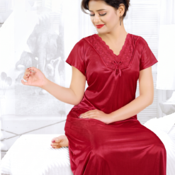 Premium Women's  Nighty | Soft Silk Satin Long Nightdress | CODE: 1430