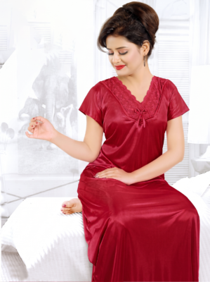Premium Women's  Nighty | Soft Silk Satin Long Nightdress | CODE: 1430