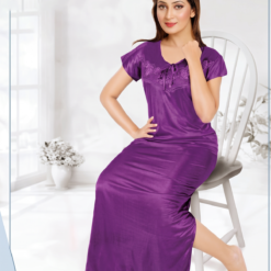Premium Women's  Nighty | Soft Silk Satin Long Nightdress | CODE: 1424