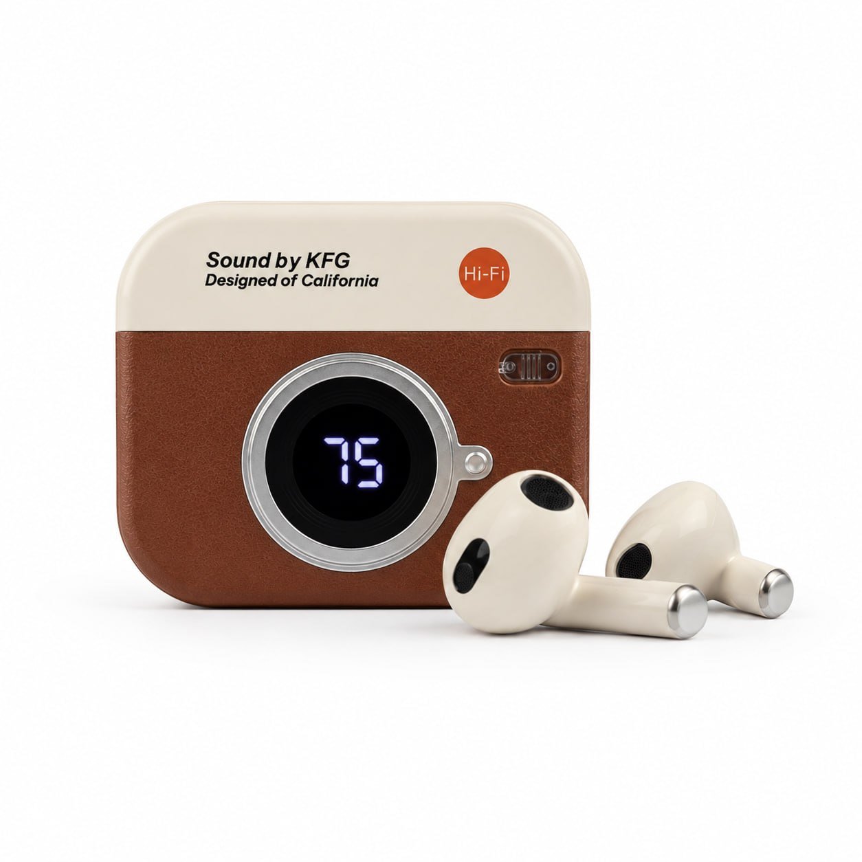 Q86 Retro Camera TWS Bluetooth Earbuds with Digital Display MS- - Image 2