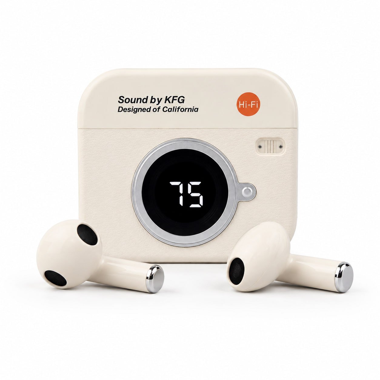 Q86 Retro Camera TWS Bluetooth Earbuds with Digital Display MS- - Image 4