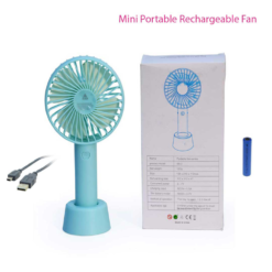 Alternative view of Mini Stylish Rechargeable Hand Fan USB পোর্টেবল মিনি রিচার্জেবল হ্যান্ড ফ্যান 2000mAh ব্যাটারি - 4631