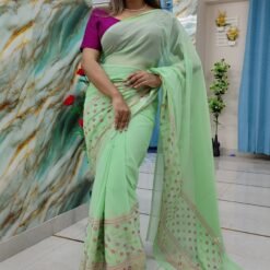 ইন্ডিয়ান সঞ্জনা ব্র্যান্ড সফট জর্জেট শাড়ি
