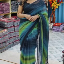 Indian Sanjana Brand Soft Georgette Saree – Elegant Party Wear Saree
