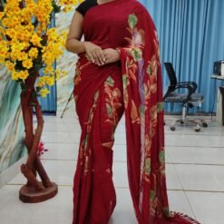 Indian Sanjana Brand Soft Georgette Saree – Elegant Party Wear Saree