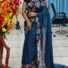 Indian Sanjana Brand Soft Georgette Saree – Elegant Party Wear Saree