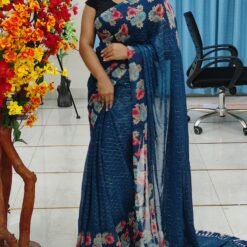 Indian Sanjana Brand Soft Georgette Saree – Elegant Party Wear Saree