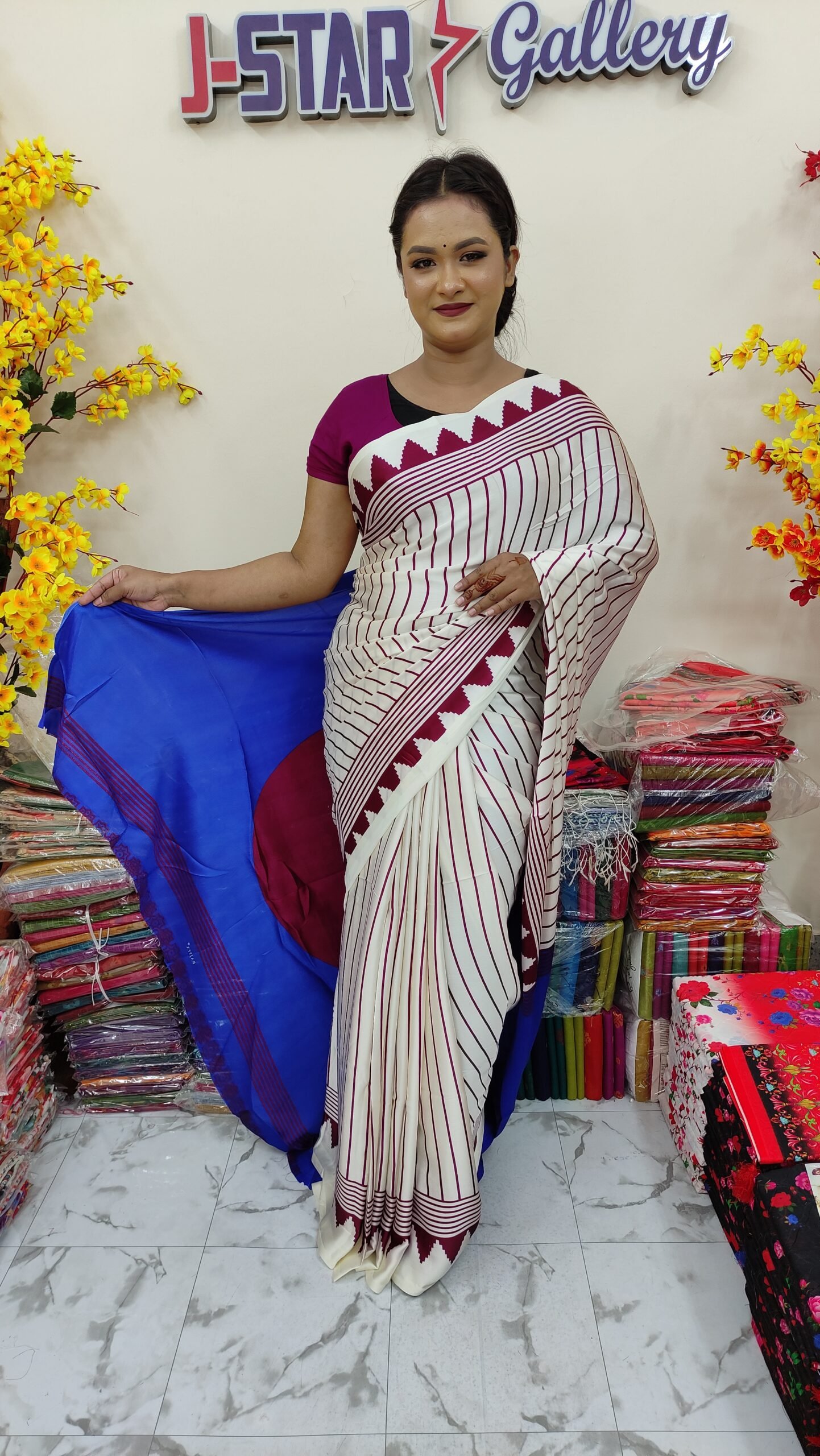 ইন্ডিয়ান রাজটেক্স ব্র্যান্ড সিল্ক শাড়ি